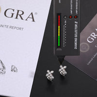 Thumbnail for S925 Moissanite Diamond Cross Earrings - Different Drips