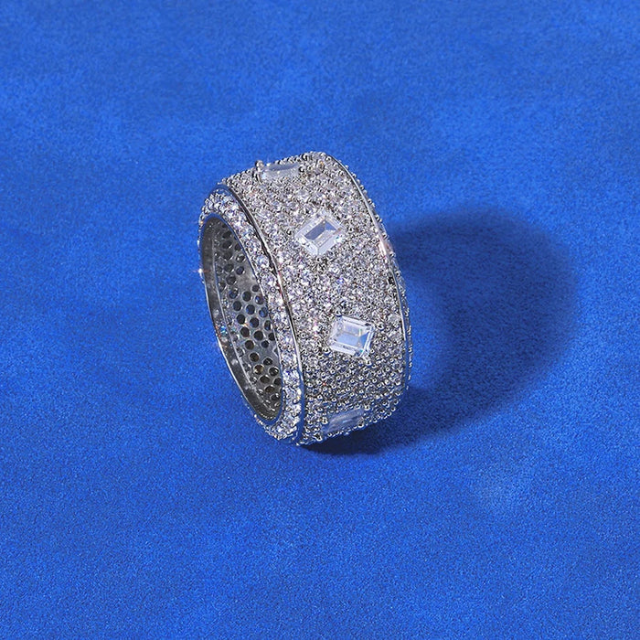 Wide Baguette Scatter Band - Different Drips