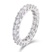 Thumbnail for Thin S925 Moissanite Eternity Band Ring - Different Drips