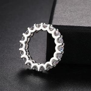 3mm S925 Moissanite Eternity Ring - Different Drips