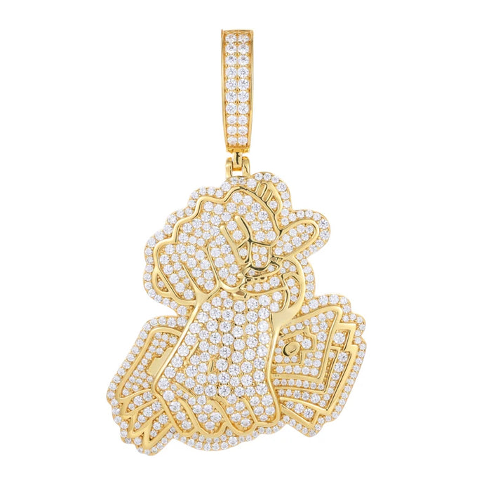 S925 Moissanite Fistful of Cash Pendant - Different Drips