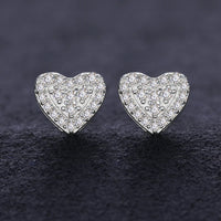 Thumbnail for 7mm S925 Moissanite Heart Stud Earrings - Different Drips