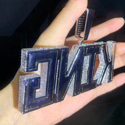 Large Bold Font Custom Letter Pendant - Different Drips