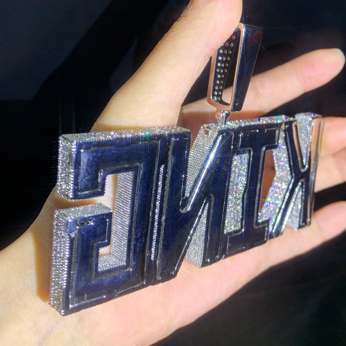 Large Bold Font Custom Letter Pendant - Different Drips