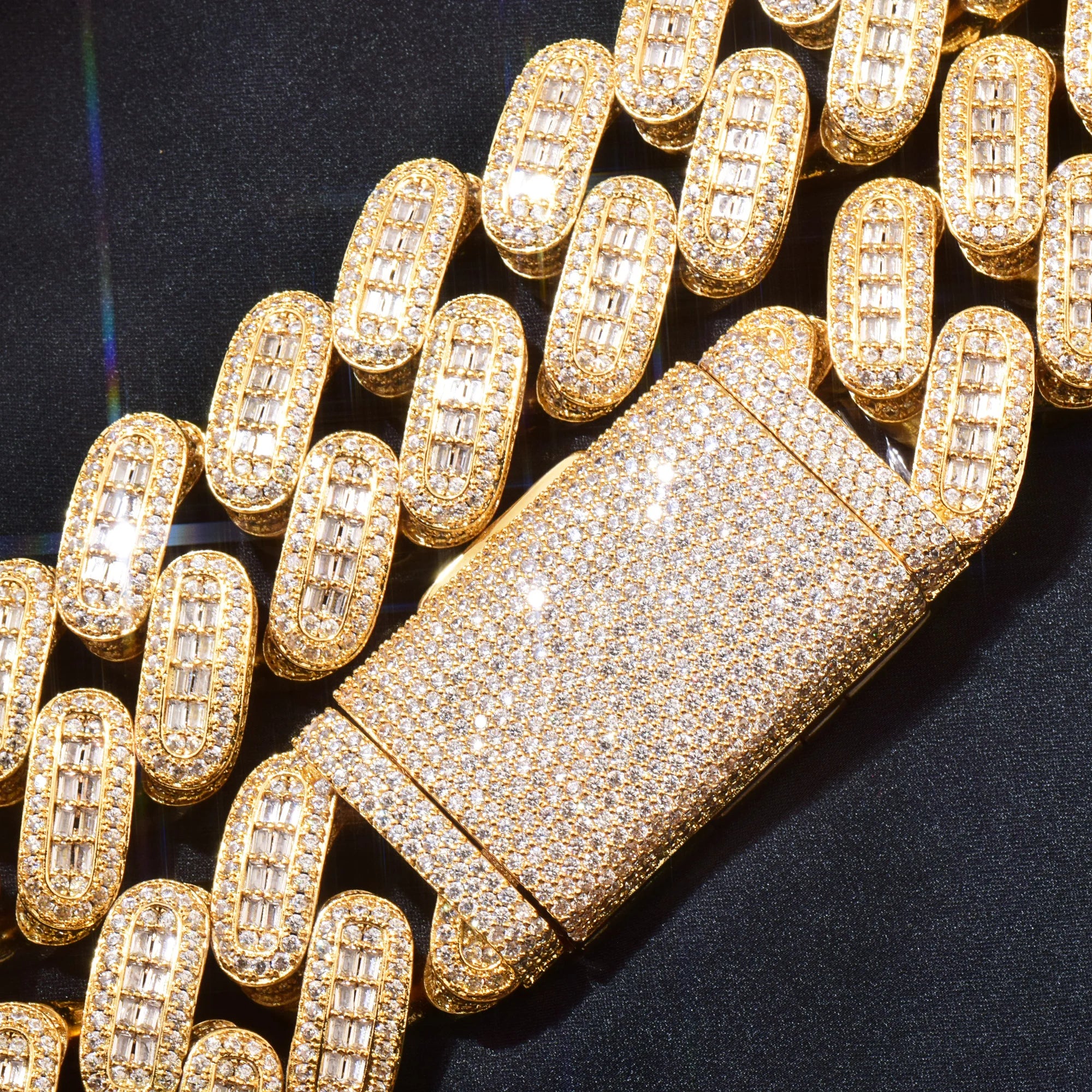 28mm Baguette Cuban Link chain - Different Drips