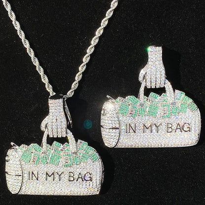Iced In My Bag Money Duffle Pendant