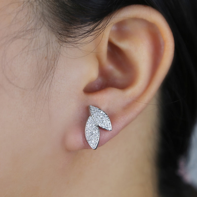 S925 Women's Leaf Earrings - Different Drips