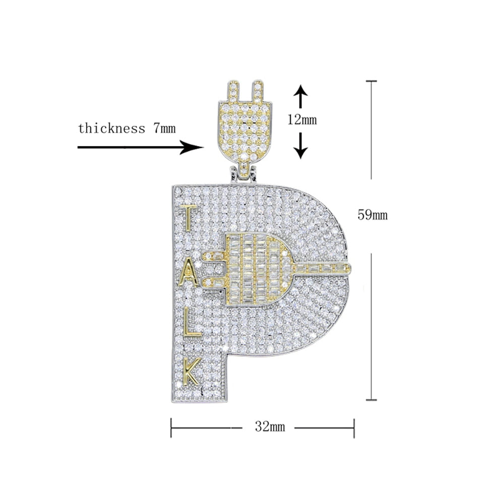 Iced Plug Talk Pendant - Different Drips
