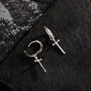 Iced Out Dagger Drop Earrings - Different Drips