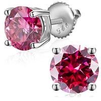 Thumbnail for 6.5mm S925 Colored Moissanite Stud Earrings - Different Drips