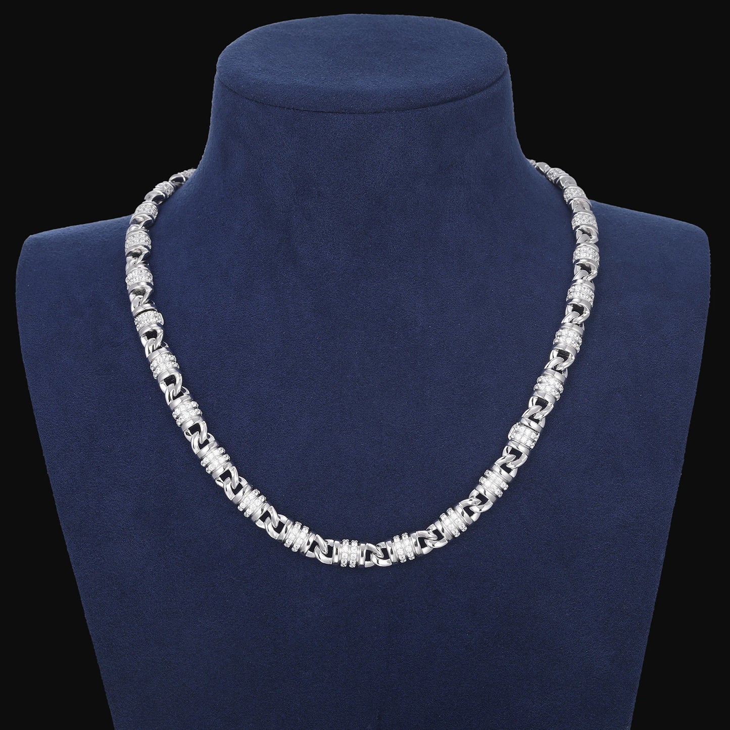 S925 Moissanite Rolled Barb Wire Chain - Different Drips