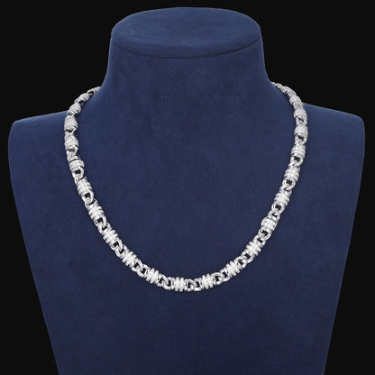 S925 Moissanite Rolled Barb Wire Chain - Different Drips