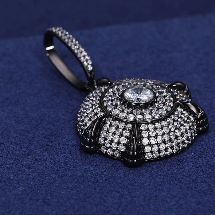 S925 Moissanite Diamond Dome Medallion Pendant - Different Drips