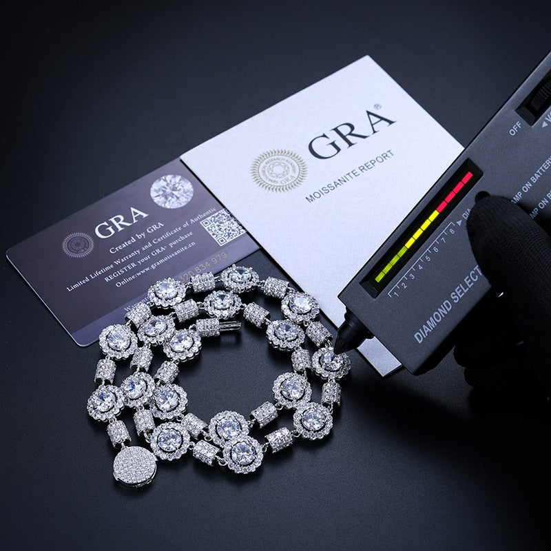 S925 Moissanite 14mm Diamond Stationed Bracelet - Different Drips