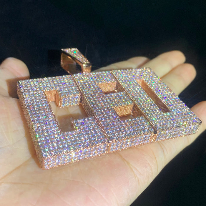 Large Bold Font Custom Letter Pendant - Different Drips