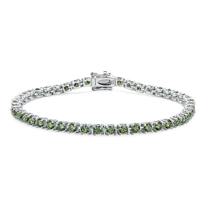 3mm Women's S925 Colored Moissanite Tennis Bracelet - Different Drips