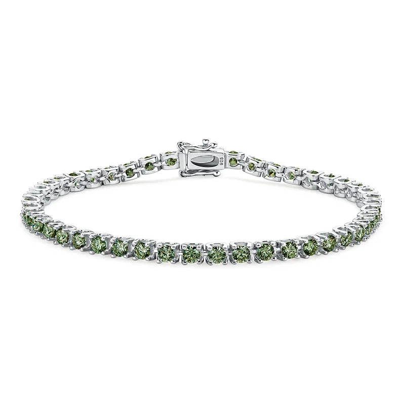 3mm Women's S925 Colored Moissanite Tennis Bracelet - Different Drips