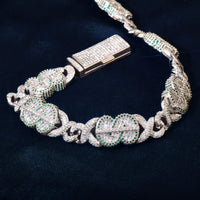 Thumbnail for 14mm Dollar Sign Infinity Link Bracelet - Different Drips