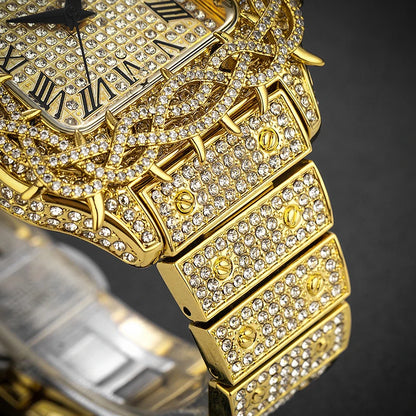 Iced Thorn Bezel Square Watch