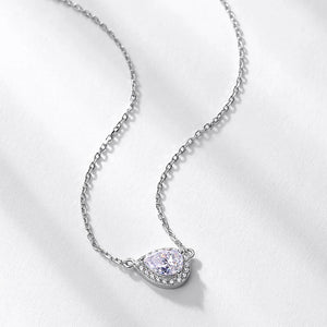 Women's S925 Pear Cut Moissanite Diamond Pendant - Different Drips