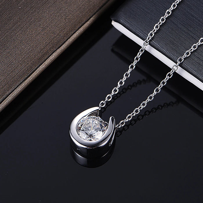 Women's S925 Moissanite Horseshoe Pendant - Different Drips