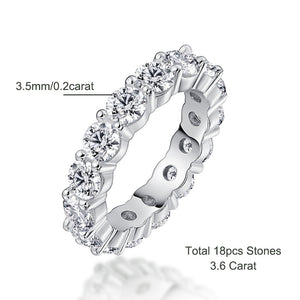 Women's S925 Moissanite Eternity Band Ring - Different Drips