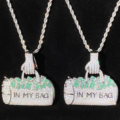 Iced In My Bag Money Duffle Pendant