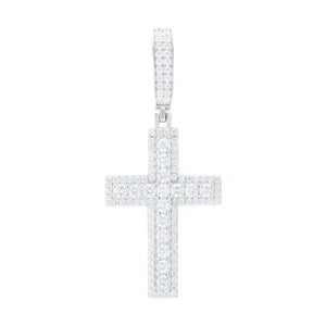 S925 Moissanite Cross Pendant - Different Drips
