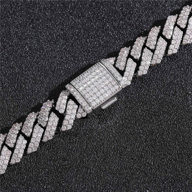 10mm Iced Out Cuban Prong Bracelet - Different Drips