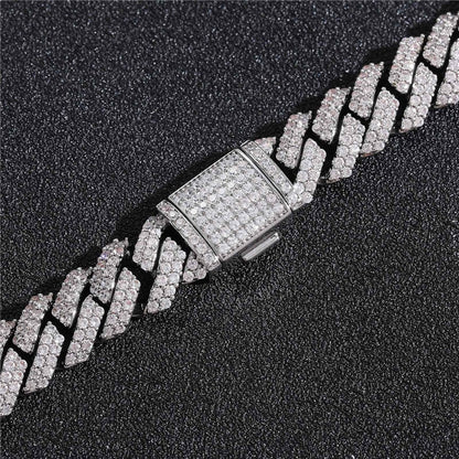 10mm Iced Out Cuban Prong Bracelet - Different Drips