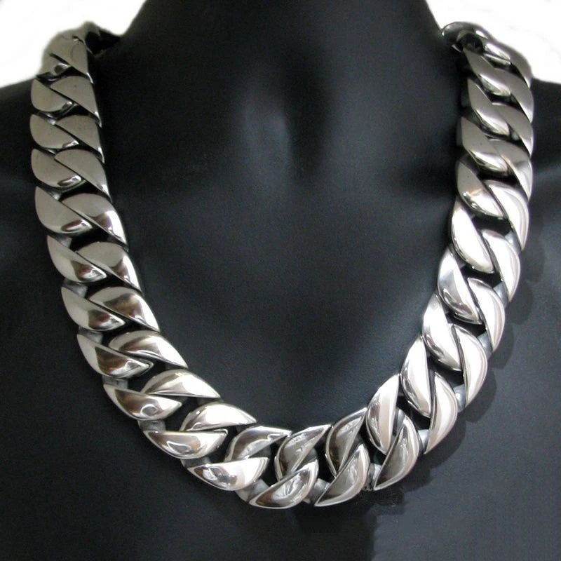 32mm Solid 18k Gold Plated Miami Cuban Link Chain - Different Drips