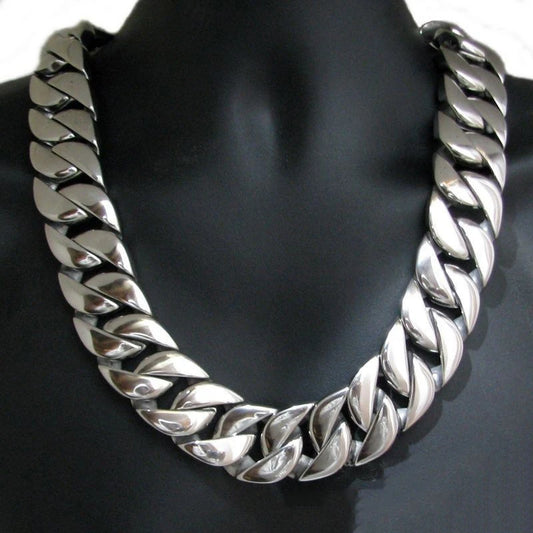 32mm Solid 18k Gold Plated Miami Cuban Link Chain - Different Drips