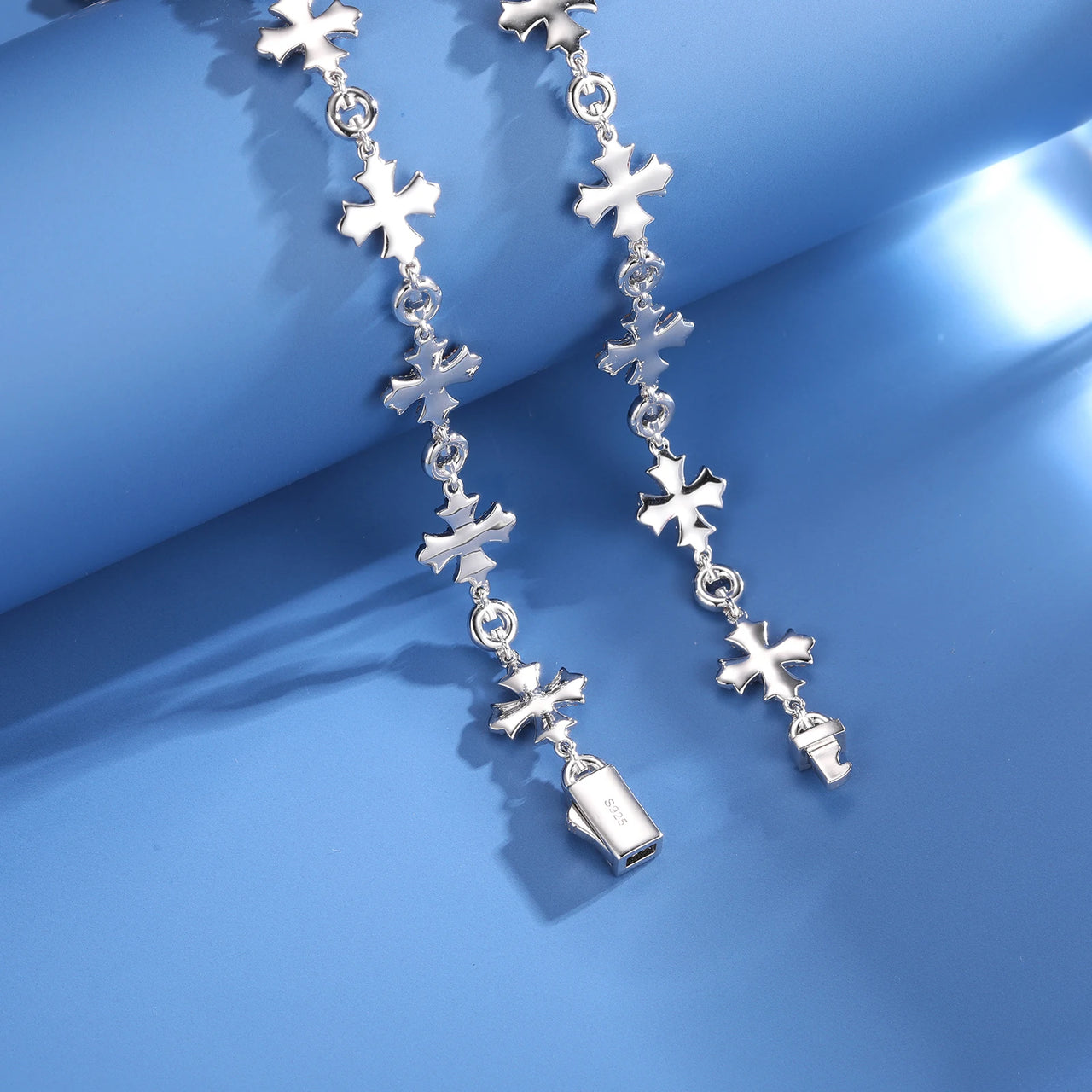 12mm S925 Moissanite Flared Cross Link Chain - Different Drips