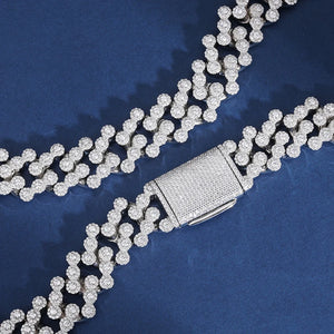 S925 Moissanite Diamond Spine Link Chain - Different Drips