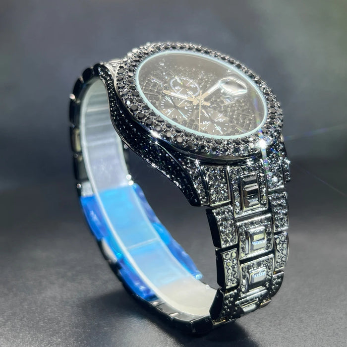 Bust Down Chronograph Date Watch - Different Drips