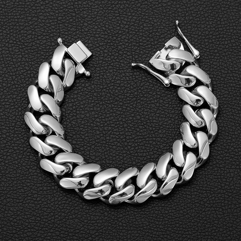 10-22mm Solid 18k Gold Plated Miami Cuban Link Bracelet - Different Drips