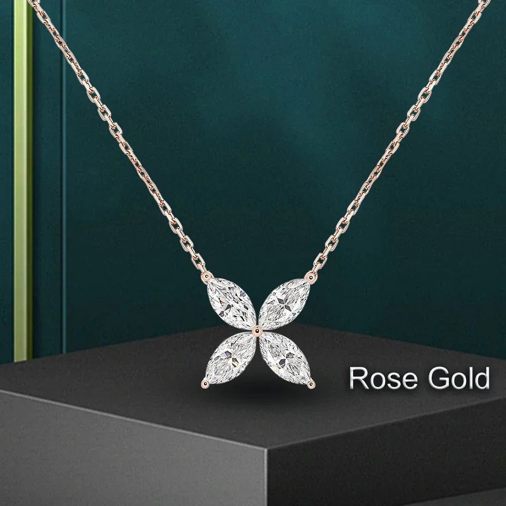 Women's S925 Moissanite Diamond Butterfly Pendant - Different Drips