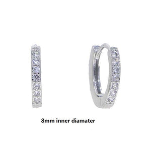 5mm-13mm Women's Eternity Hoop Earrings - Different Drips