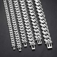 Thumbnail for 10mm-20mm Solid Iced Clasp Miami Cuban Bracelet - Different Drips