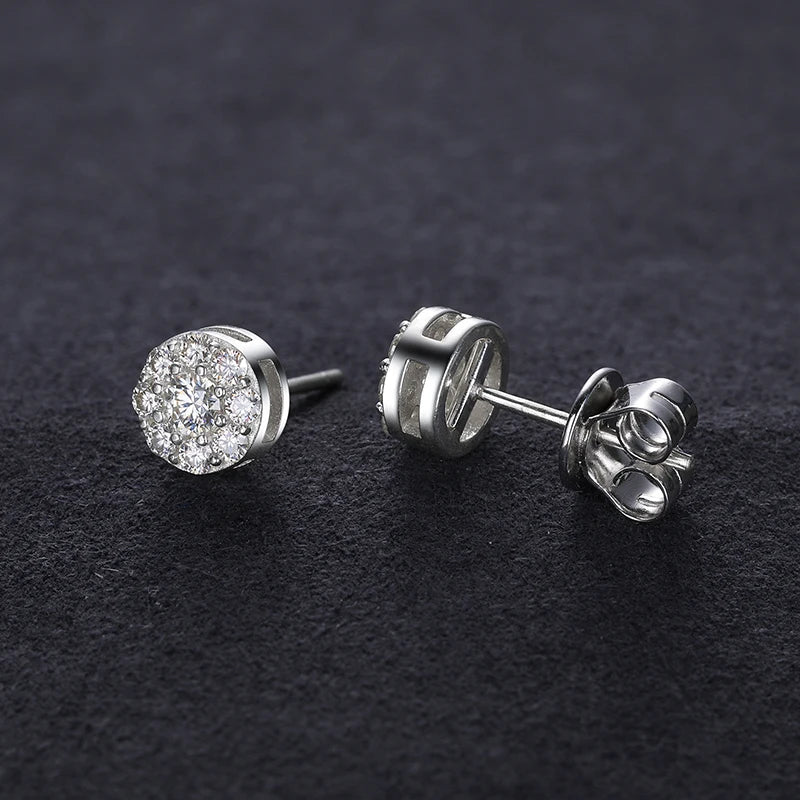 S925 Moissanite Pave Set Stud Earrings - Different Drips