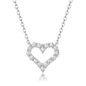 Women's S925 Moissanite Diamond Heart Pendant - Different Drips