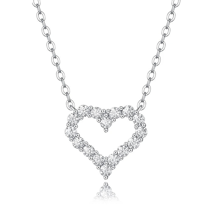 Women's S925 Moissanite Diamond Heart Pendant - Different Drips