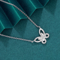 Thumbnail for Women's S925 Moissanite Hollow Butterfly Pendant - Different Drips