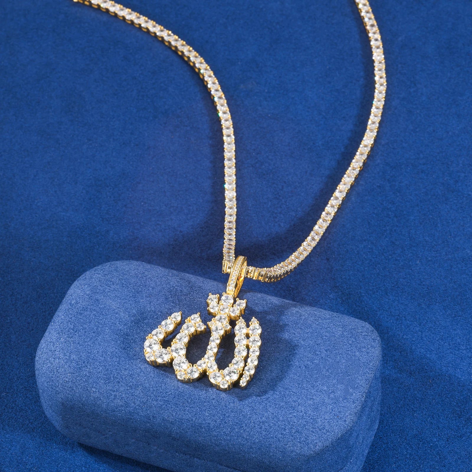 S925 Moissanite Diamond Allah Pendant - Different Drips