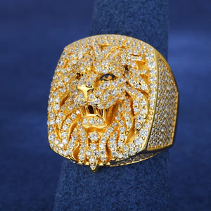 S925 Moissanite Diamond Lion Ring - Different Drips