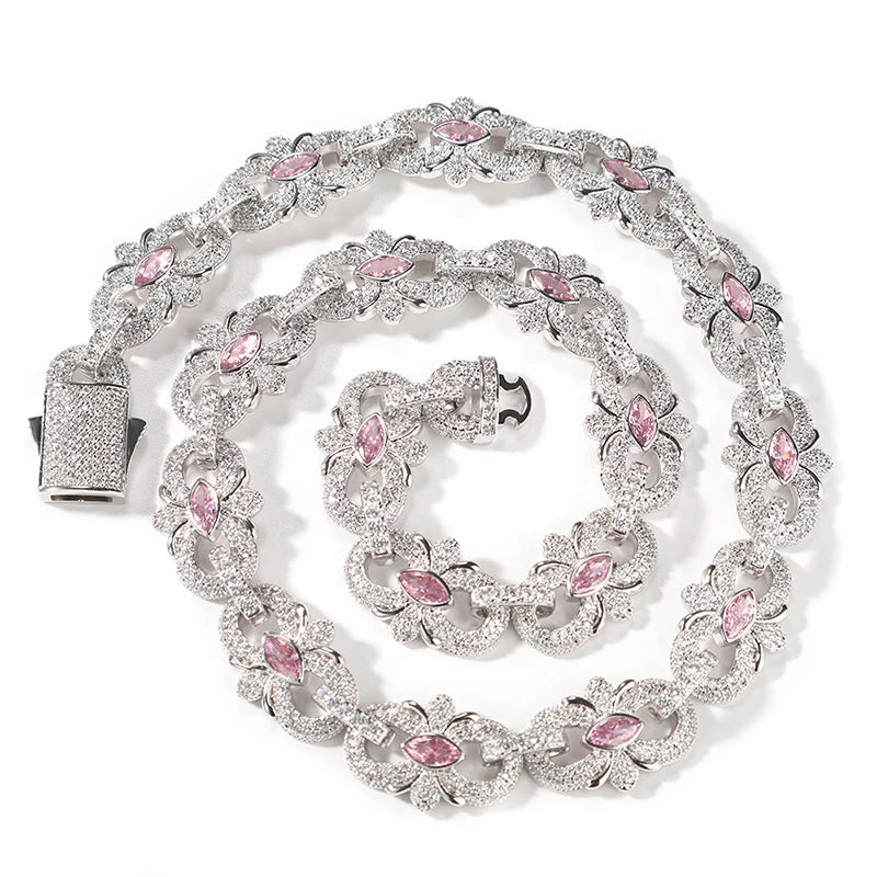 Diamond Floral Mariner Link Chain - Different Drips