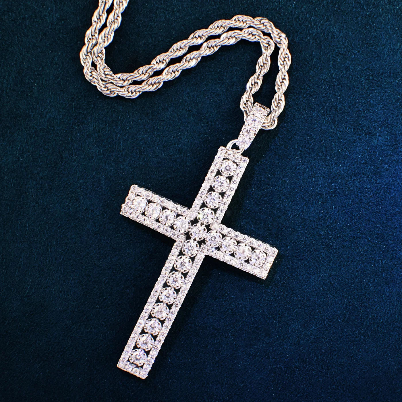 Diamond Lace Cross Pendant - Different Drips