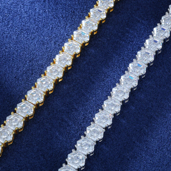 S925 Hexagon Moissanite Tennis Bracelet - Different Drips