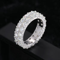 Thumbnail for S925 2 Row Moissanite Eternity Ring - Different Drips