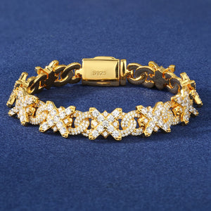 S925 XOXO Moissanite Link Bracelet - Different Drips